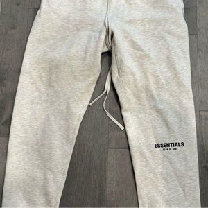 Essentials Light Gray Logo Joggers
